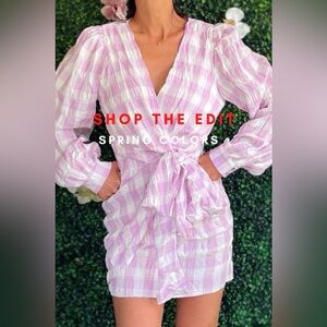 MABLE lavender Checkered  Dress Size S Perfect Condition